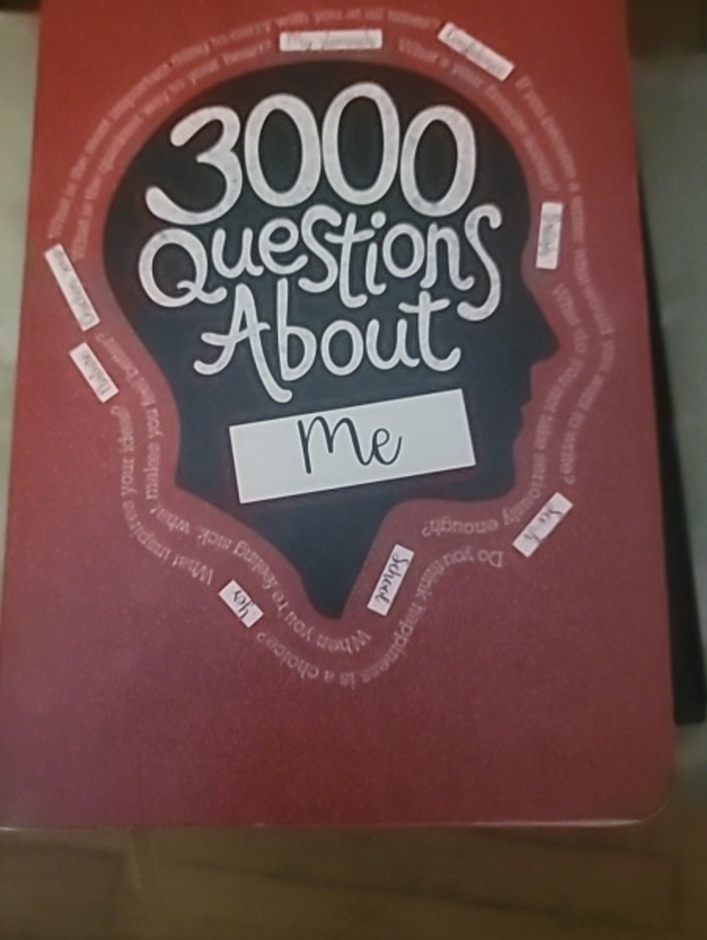 3000 Questions About Me Journal - Burgundy & Black